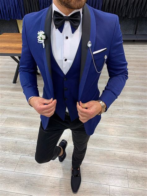 blue prom suits for men